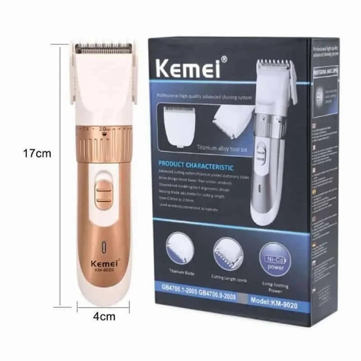 KEMEI KM-9020 RECHARGEABLE HAIR TRIMMER